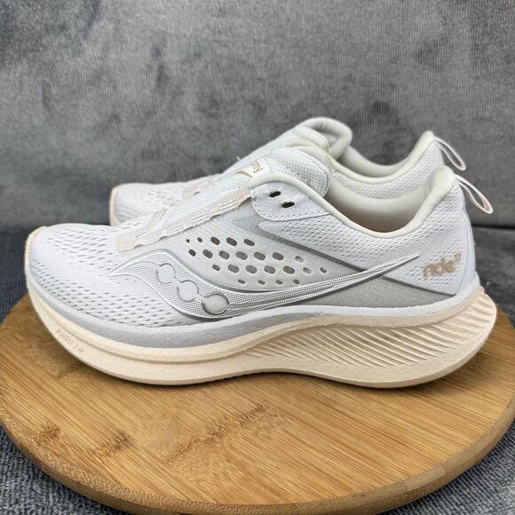 Saucony Running Shoes Womens Size 8.5 White Mesh Road Neutral Cushion S10924-242 - Picture 3 of 10
